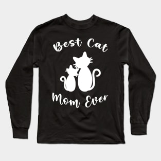 Best Cat Mom Ever Cat shirts for Women - Funny Cat Long Sleeve T-Shirt